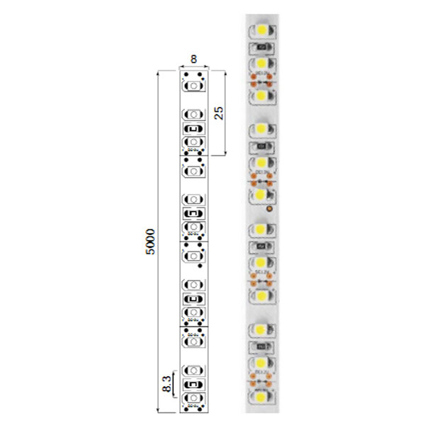 Светодиодная лента ELF 600 SMD 3528